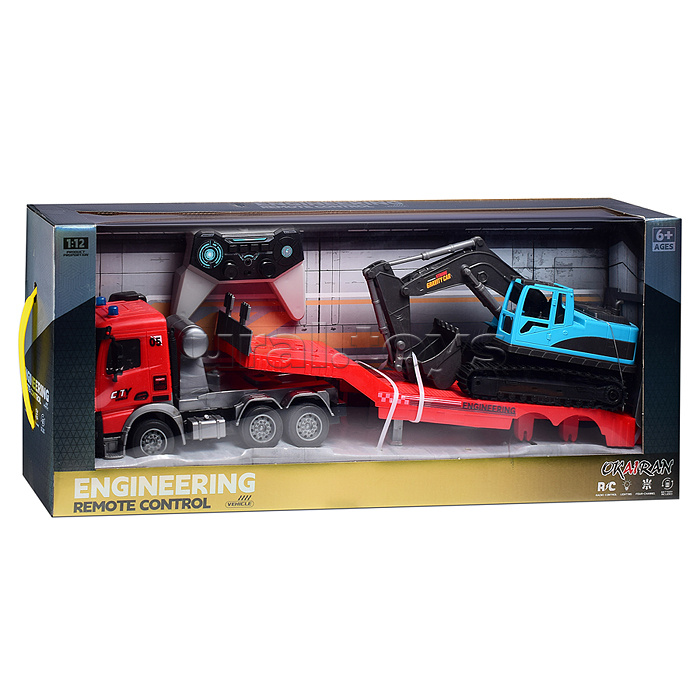 Машина "Спецтехника" р/у, 27 MHz (цвет красный) в коробке