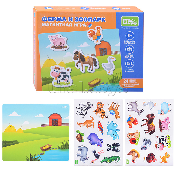 Наборы тематических магнитов "Зоопарк и ферма" Наборы тематических магнитов "Зоопарк и ферма"