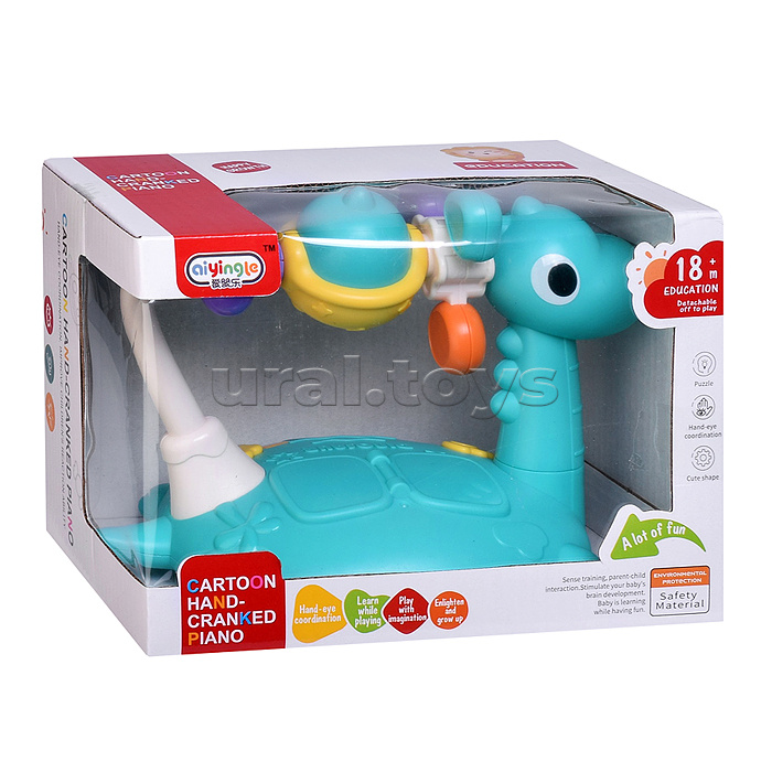 Игрушка музыкальная "Динозаврик" свет, звук, в коробке