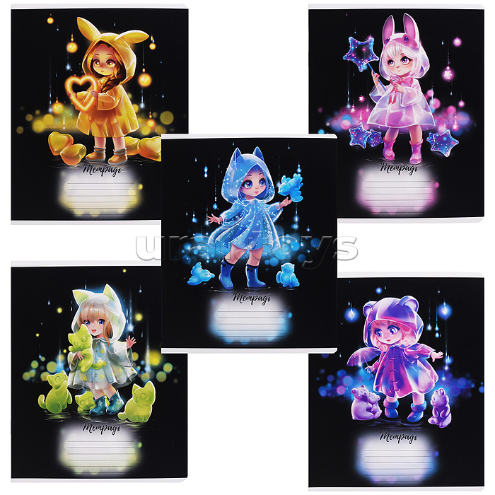 Тетрадь 12 л, клетка "Лоли" А5+, мягкий переплёт (2 скобы)