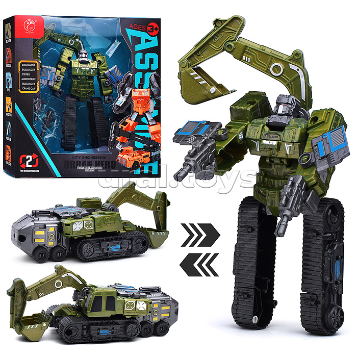 Робот трансформирующийся в экскаватор, в коробке