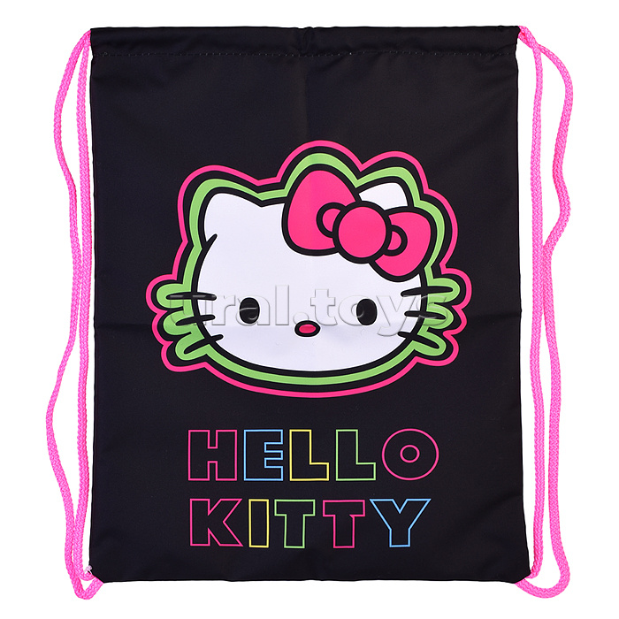 Мешок для обуви "Hello Kitty Neon" 1 отделение, 330*420 мм+ петля для подвеса, полиэстер 210 ден