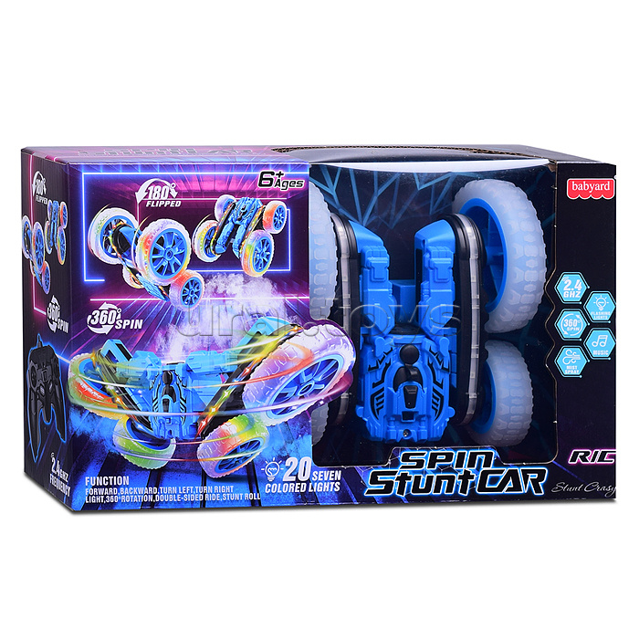 Машина "Spin stunt car" р/у, 27 MHz, в коробке