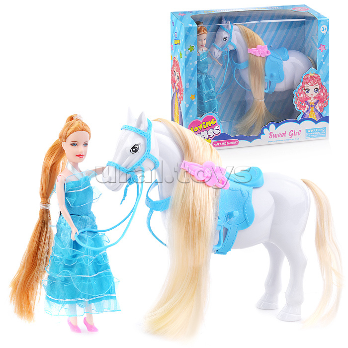 Кукла "Каролина" с лошадкой, в коробке