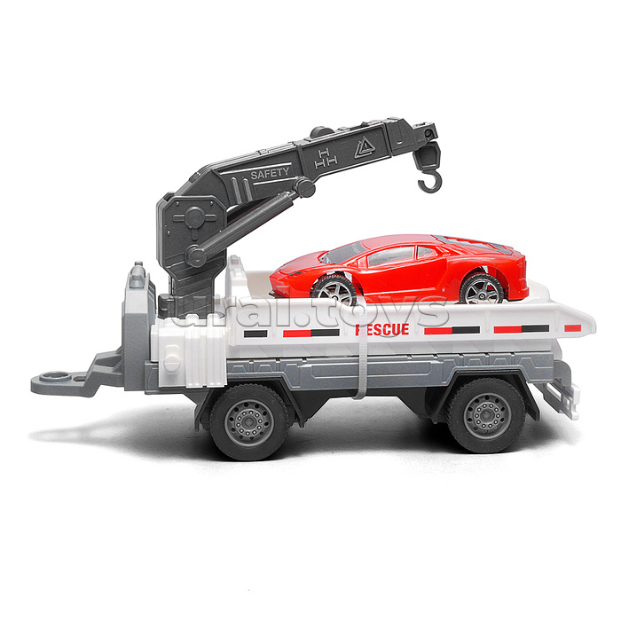 Машина "Большой прицеп эвакуатор" 1:43 в коробке
