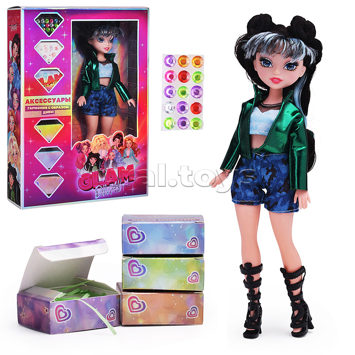 Модная кукла Glam Divas Roller Diva Рокси с аксессуарами, 25 см