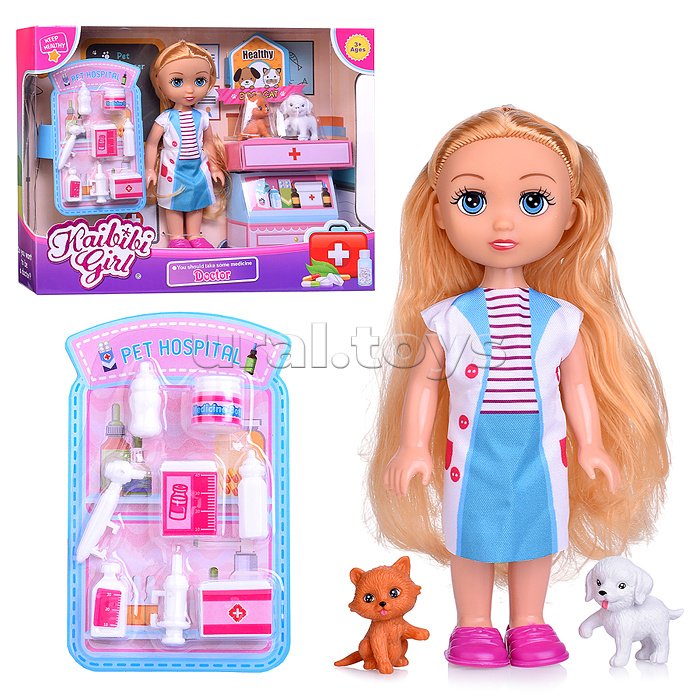 Кукла "Ветеринар" с аксессуарами, в коробке