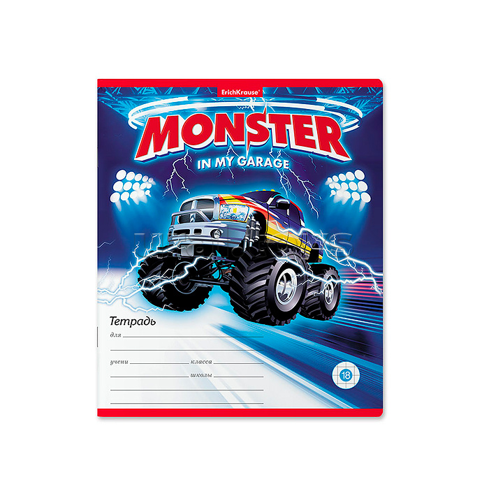 Тетрадь 18 л. клетка "Monster Car" Тетрадь 18 л. клетка "Monster Car"
