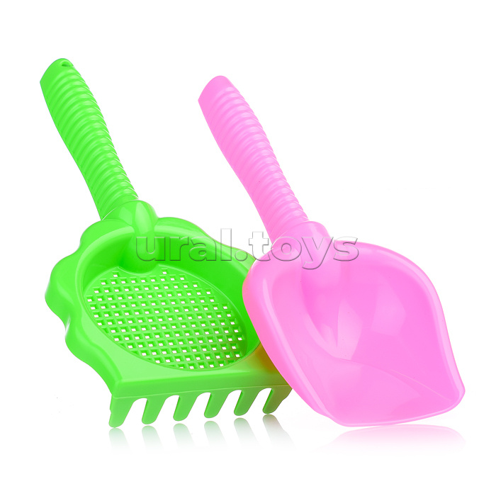 Песочный набор 2пр.(грабли-ситечко 25см, совок 26см)