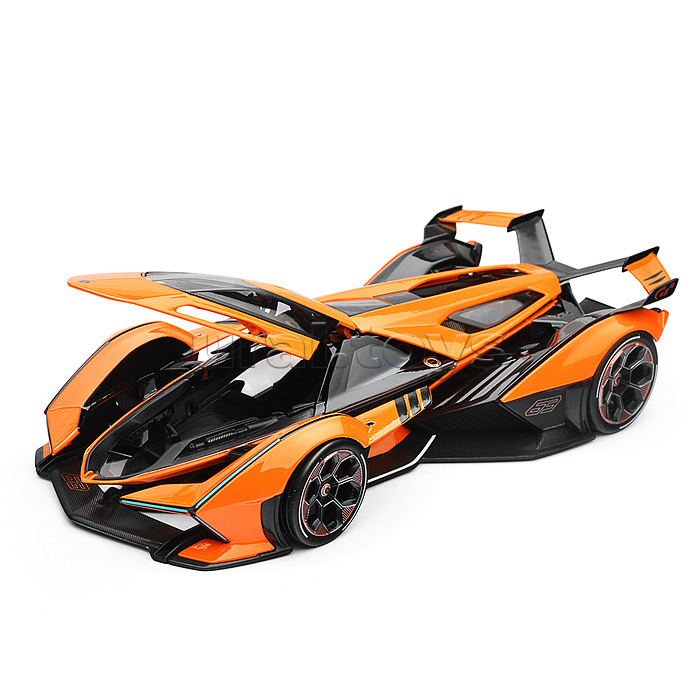 Машинка die-cast Lamborghini V12 Vision Gran Turismo, 1:18, оранжевая,