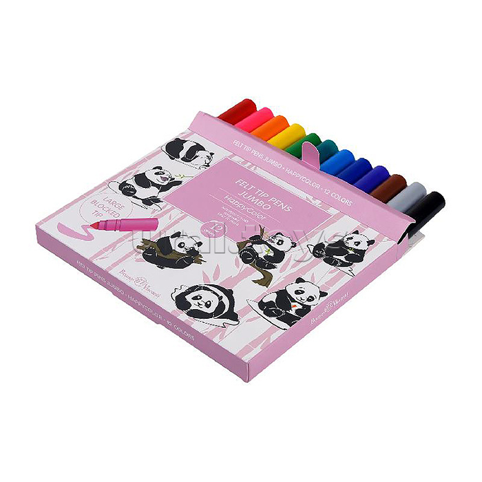 Фломастеры Jumbo (Антивандальные) "Happycolor" 12 цв.