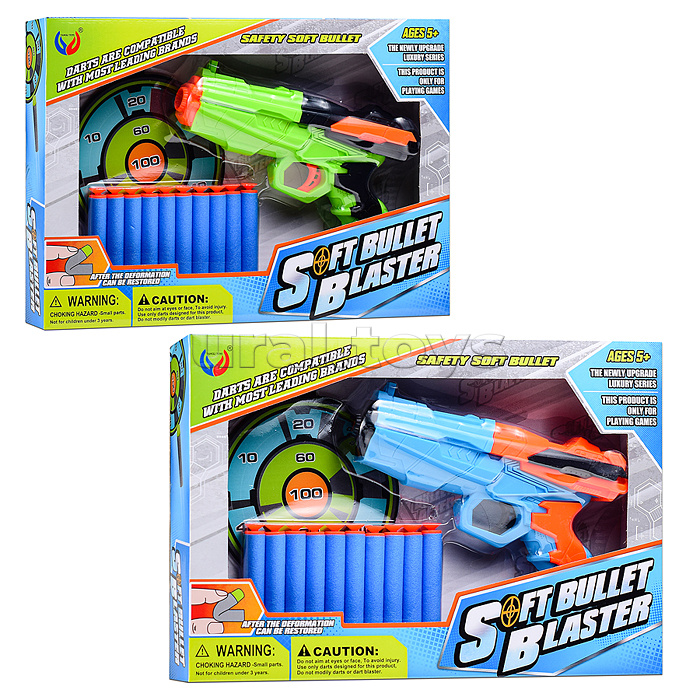 
Набор Тир "Попади в цель!" с мягкими пулями и мишенью, в коробке