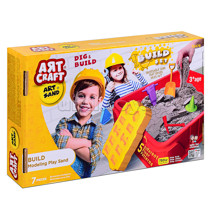 Набор кинетический песок "Стройка" 750г Набор кинетический песок "Стройка" 750г