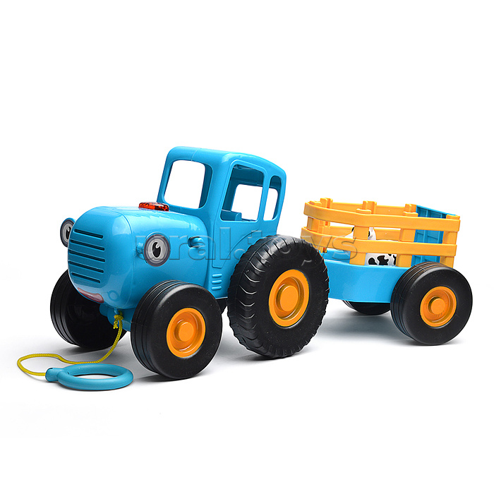 Каталка с прицепом "Синий трактор" (30 песен, фраз, звуков)