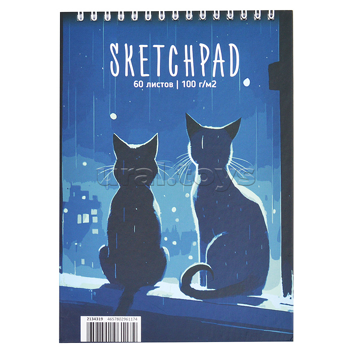 Скетчпад-перевертыш А5 (145x210 мм) 60 л. "Two Cats" Скетчпад-перевертыш А5 (145x210 мм) 60 л. "Two Cats"