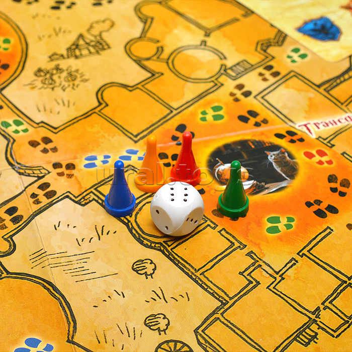 Настольная игра-ходилка "Школа чародейства" квадрат 40 карточек. 250х250х55мм