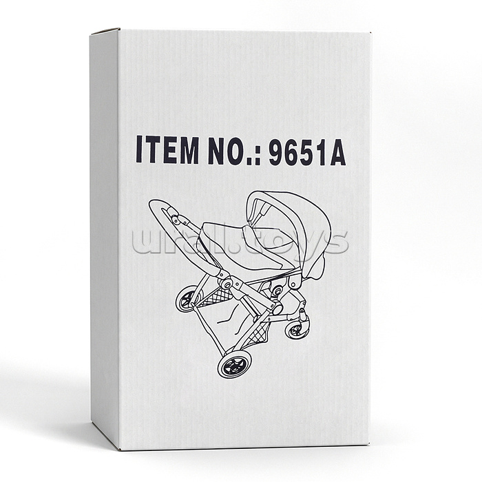 Коляская кукольная металлическая, цвет розовый