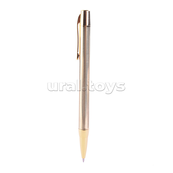 Ручка шариковая с поворотным механизмом Elatio G, синяя, пулевидный пиш.узел 0,7 мм, сменный стержень 98 мм типа Parker, корпус металлический, подарочная упаковка