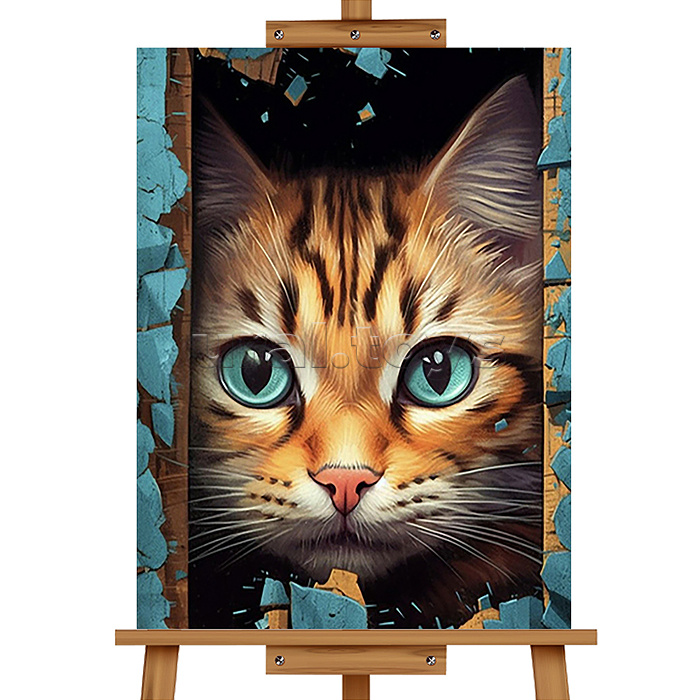 Набор для рисования "Картина по номерам 20*30 см. Милый котик"\