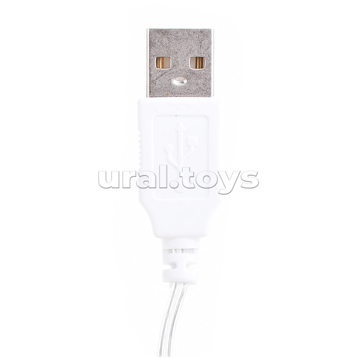 Электрогирлянда 10 м, 100 ламп, USB, красный