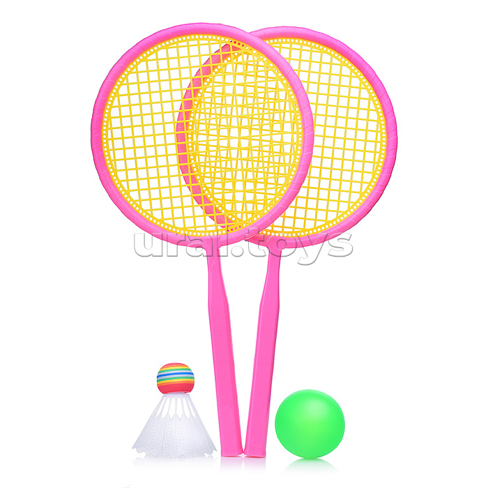 Набор игровых ракеток (2 ракетки, волан, мяч)