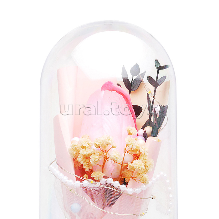 Светильник "Тюльпан" в коробке (розовый) в пакете