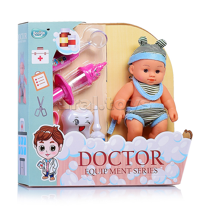 Набор доктора (Кукла+медицинский набор) в коробке