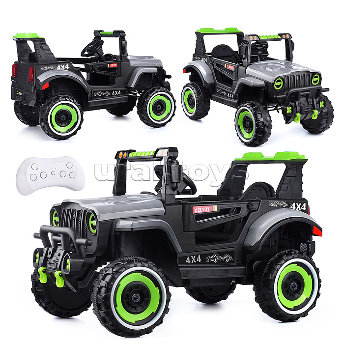 Электромобиль "Внедорожник" 12V4.5 с двойным приводом (серый)