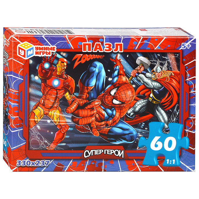 Пазлы 60 "Супергерои" Пазлы 60 "Супергерои"