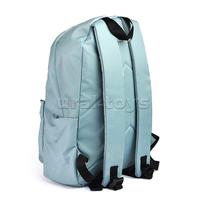 Рюкзак "Color Balance" подростковый 40x29x17 см (14 л) 250 г, нейлон, подклад, 1 отделение на молнии, 1 передний карман, аппликация из каучука, бирюзовый Рюкзак "Color Balance" подростковый 40x29x17 см (14 л) 250 г, нейлон, подклад, 1 отделение на молнии, 1 передний карман, аппликация из каучука, бирюзовый
