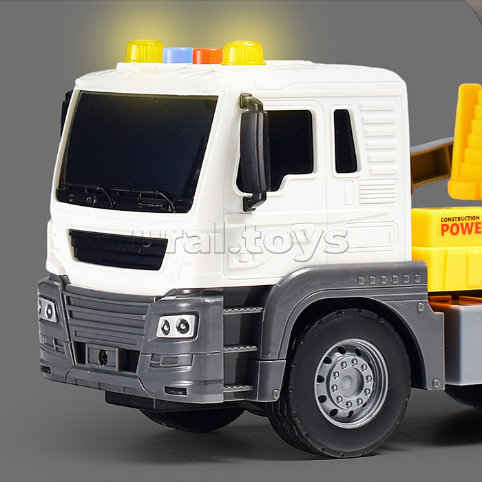 Машина "СтройМощь" 1:16 (свет, звук) в коробке (цвет желтый)