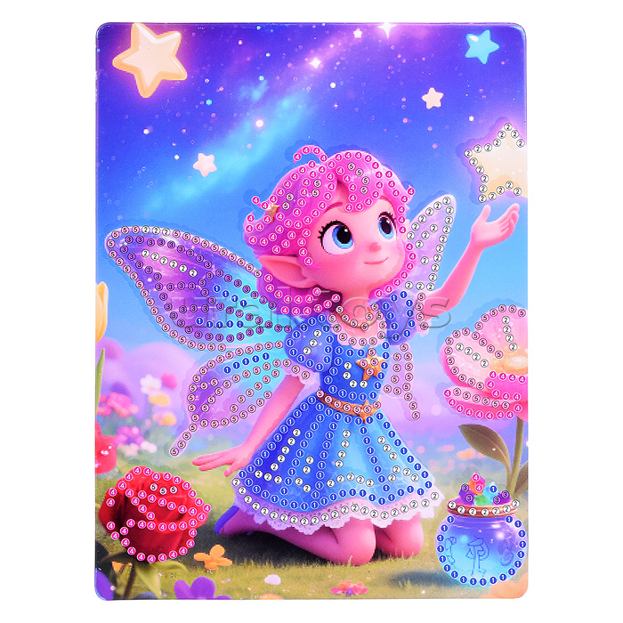 Мозаика алмазная "Маленькая фея" 15*20см