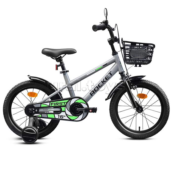 Велосипед 16" Rocket First, цвет серый
