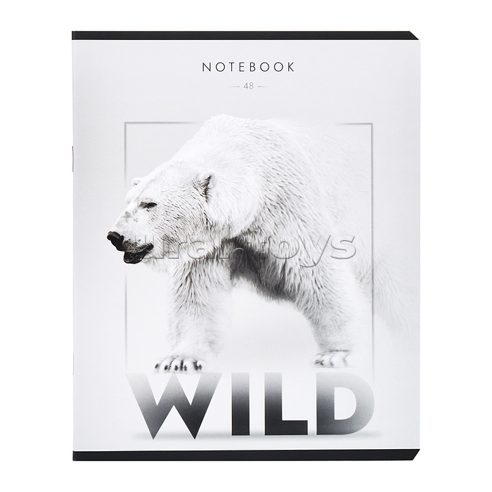 Тетрадь 48л. клетка А5 "Дикий зверь" скрепка