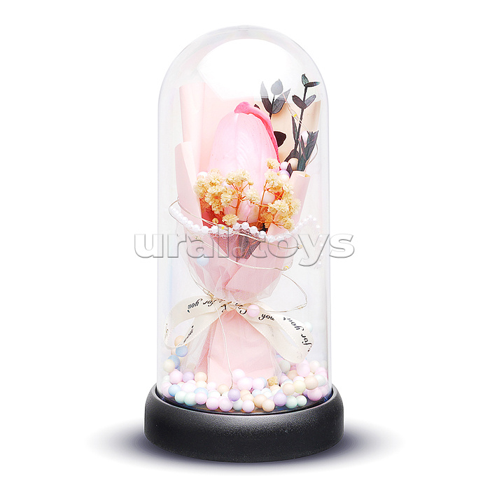 Светильник "Тюльпан" в коробке (розовый) в пакете