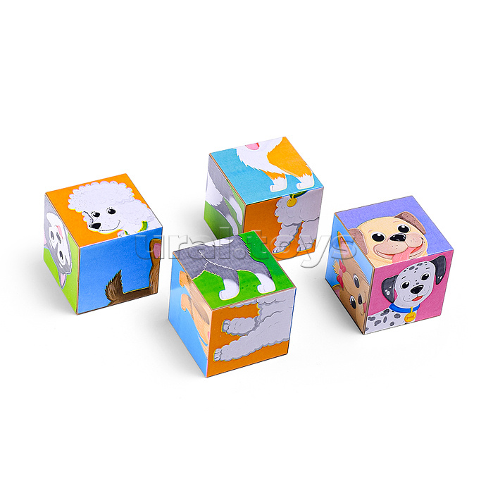 Кубики "Собачки" 4-штучные
