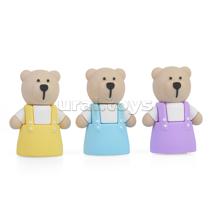 Точилка пластиковая "Мишка" 4,5х4 см. в дисплее