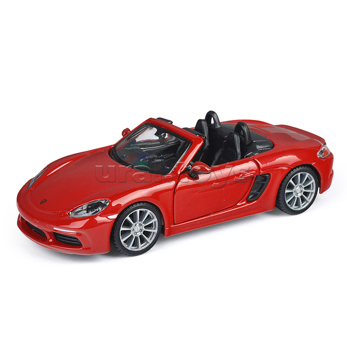 Машинка die-cast Porsche 718 Boxster, 1:32, жёлтая