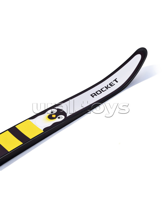 Лыжи детские "Пингвины" ROCKET SKI JUNIOR 90/90 см, универсальное крепление, с палками