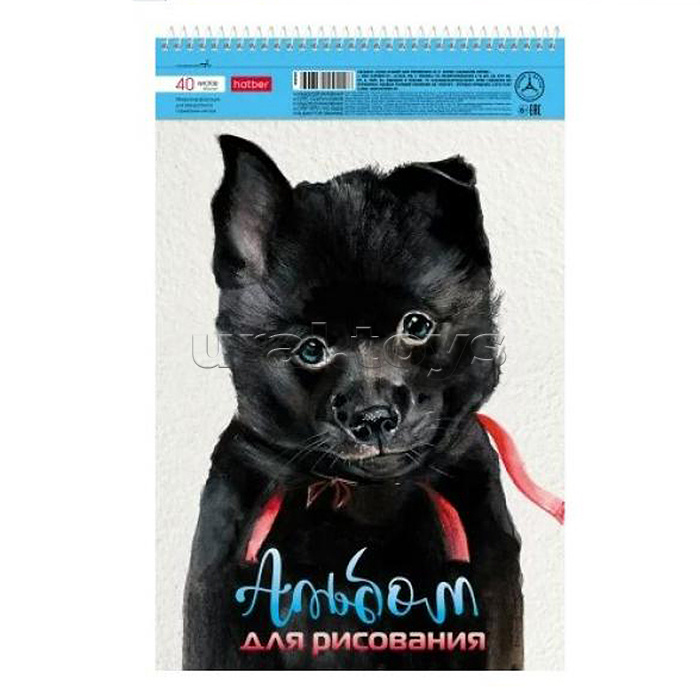 Альбом для рисования 40л А4ф перфорация на отрыв на спирали тиснение "Глазки, ушки, носик" Альбом для рисования 40л А4ф перфорация на отрыв на спирали тиснение "Глазки, ушки, носик"