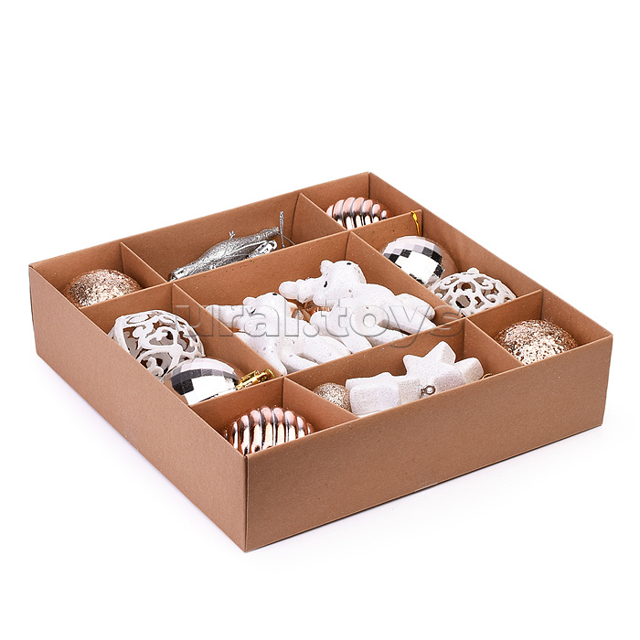 Набор новогодних украшений "Зимняя сказка" 3-6см*42шт