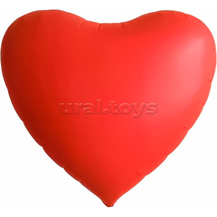 Шар (63''/160 см) Сердце, Красный, Сатин, 1 шт. в уп.