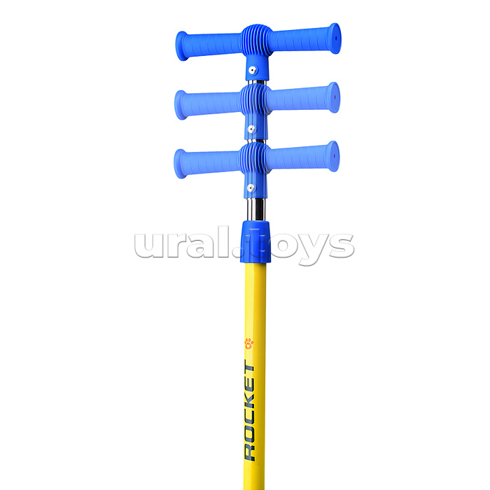 Самокат трёхколёсный ROCKET колёса PVC, цвет сине-жёлтый