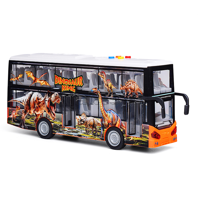 Автобус "В мире динозавров" 1:16 (свет, звук) в коробке