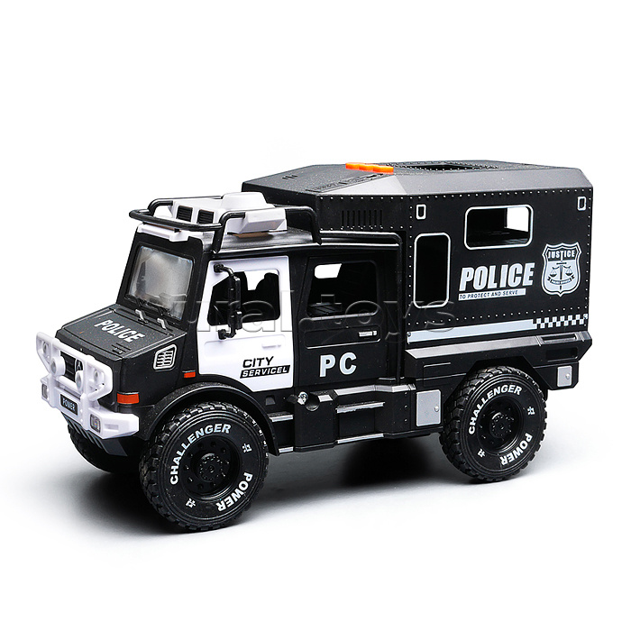 Машина "Трейлер. Полиция" (свет, звук) в коробке