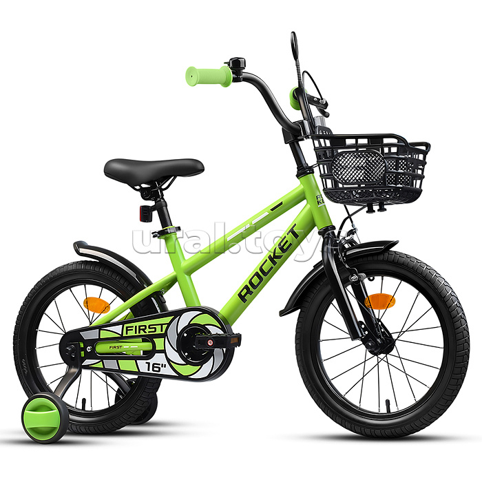 Велосипед 16" Rocket First, цвет зеленый