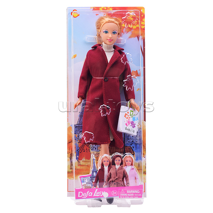 Кукла"На прогулке " в пальто и сапожках