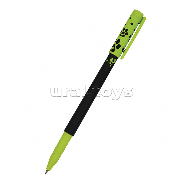 Ручка "FunWrite. Взгляд зверя. Черный кот" шариковая 0.5 мм, синяя