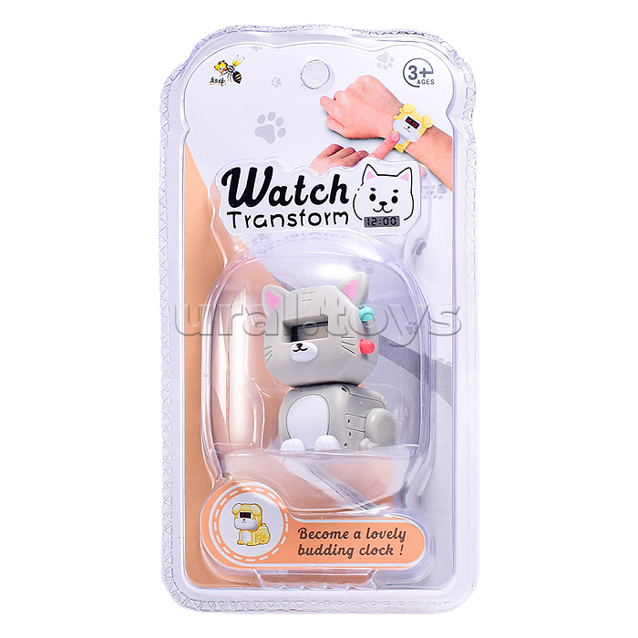 Игрушечные часы, на батарейках (цвет в ассортименте) на листе