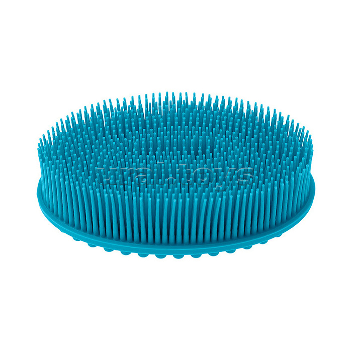 Губка для тела силиконовая овал, голубая